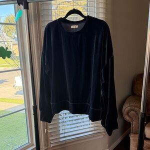 Madewell Women's Velvet Navy Crewneck Sweater